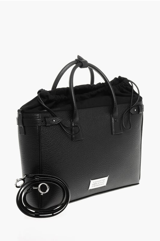 Casual, Hecho en Italia, Primavera-Verano, Negro, Bandolera ajustable, Bandolera extraíble, Piel, Bolso de mano, LxAlxAn: 43x39x9cm