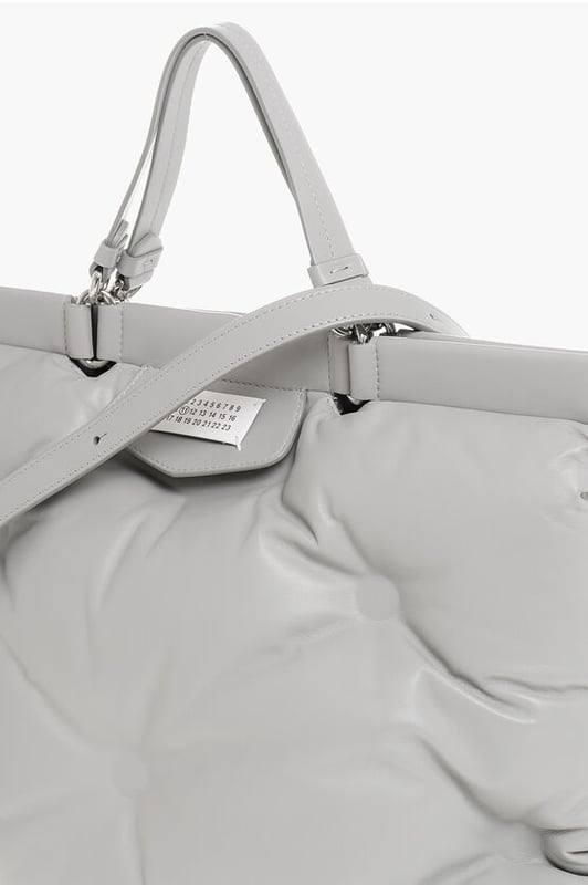 Gris, Bolsillo interior, Bandolera extraíble, Bolso de mano, Hecho en Italia, Casual, Primavera-Verano, Bandolera ajustable, LxAlxAn: 41x36x20cm