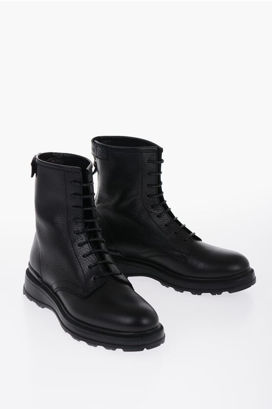VROUWENDAG, Herfst-Winter, Zwart, Ritssluiting, Logo, Vetersluiting, Gestructureerd leer, Rubberen zool, Gemaakt in Italië, REGENACHTIGE DAGEN, HALLO-WEEK, KERSTCADEAU, ITA 39,5 VS 8