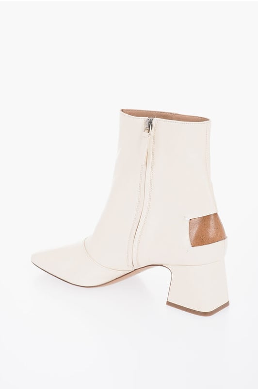 WOMEN'S DAY, Lente-Zomer, Vierkante hak, Leren zool, Leer, Vierkante neus, Gemaakt in Italië, Beige, Ritssluiting, AARDENUANCES, Het bijzondere aan dit product is de volledig handmatige productie en montage. Kleine gebreken of verschillen tussen dezelfde artikelen zijn te verwachten en vormen een garantie voor het ambachtelijke karakter van het product. Speciale zorg en aandacht worden aanbevolen bij het dragen van dit kledingstuk.
