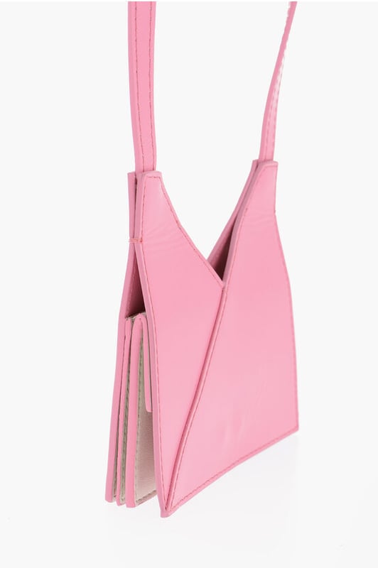 WOMEN'S DAY, Spring-Summer, Snap button closure, Solid color, Made in Italy, Leather, Pink, Internal card slots, ST VALENTINE, 10.5x12x2.5cm