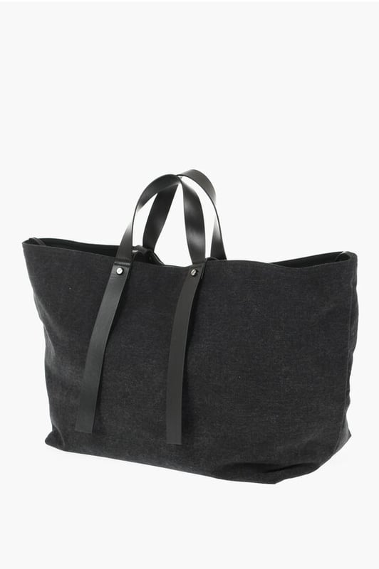 DÍA DE LA MUJER, Denim Rules, Primavera-Verano, Azul, Color liso, Cierre de cremallera, Bolsillo interior, Logotipo, Bolso de mano, Doble asa, Hecho en Italia, SAN VALENTÍN, LxAxP: 45x35x24cm