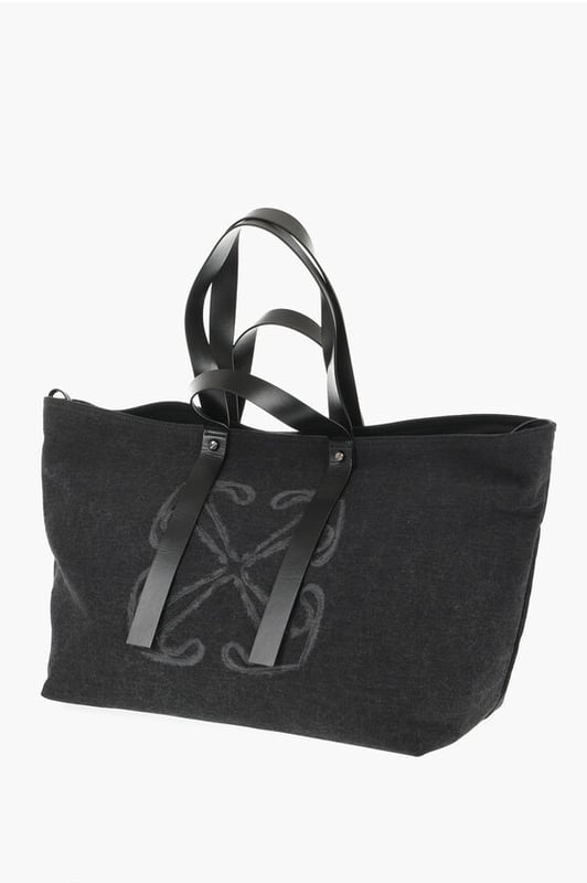 DÍA DE LA MUJER, Denim Rules, Primavera-Verano, Azul, Color liso, Cierre de cremallera, Bolsillo interior, Logotipo, Bolso de mano, Doble asa, Hecho en Italia, SAN VALENTÍN, LxAxP: 45x35x24cm