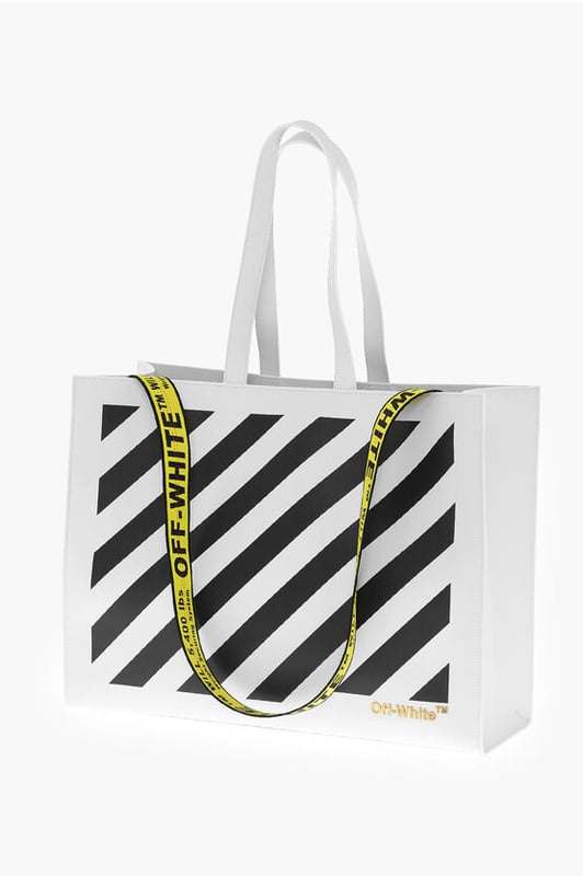 DÍA DE LA MUJER, Primavera-Verano, Blanco y Negro, Logotipo, Metal, Interior forrado, Bolsillo interior, Cierre de cremallera, Bandolera extraíble, Bolso de hombro, Doble asa, Hecho en Italia, Piel, Estampado, SAN VALENTÍN, 47,5x37x17cm
