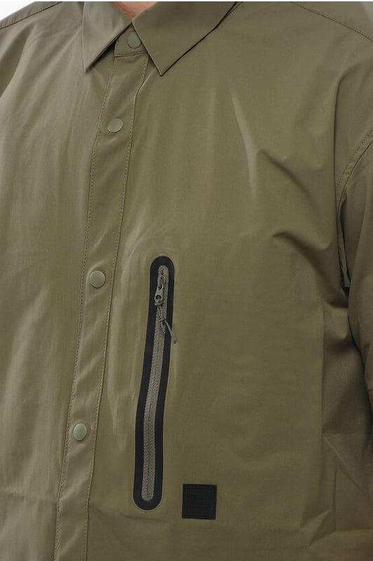 Primavera-Verano, Verde Militar, Mangas cortas, Botones, Bolsillo en el pecho, MATIZES TIERRA