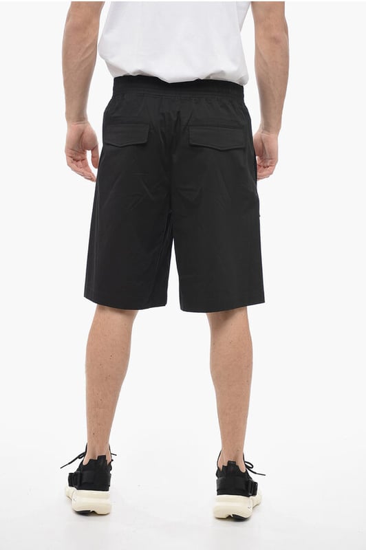 Primavera-Verano, Negro, Cintura elástica, Bolsillos, Frente plano, Cintura normal, Corte holgado