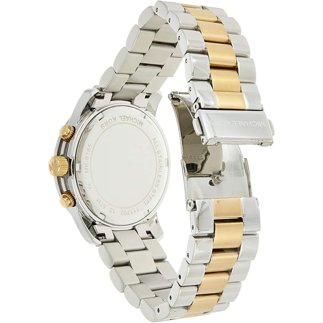 Michael Kors MK6165 - Damenuhr Quarz aus Edelstahl• Material: Edelstahl• Glas: Mineral• Armband: Edelstahl• Farbe: Silber• Wasserbeständigkeit: 100 m (10 ATM)• Gehäusegröße: 38 mm
