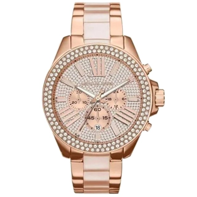 Michael Kors MK6096 - Damenuhr Quarz aus Edelstahl• Material: Edelstahl• Glas: Mineral• Armband: Edelstahl• Farbe: Pink• Wasserbeständigkeit: 50 m (5 ATM)• Gehäusegröße: 42 mm