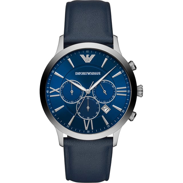 Emporio Armani AR11226 - Herrenuhr Quarz aus Edelstahl• Material: Edelstahl• Glas: Mineral• Armband: Leder• Farbe: Grau• Wasserbeständigkeit: 50 m (5 ATM)• Gehäusegröße: 43 mm