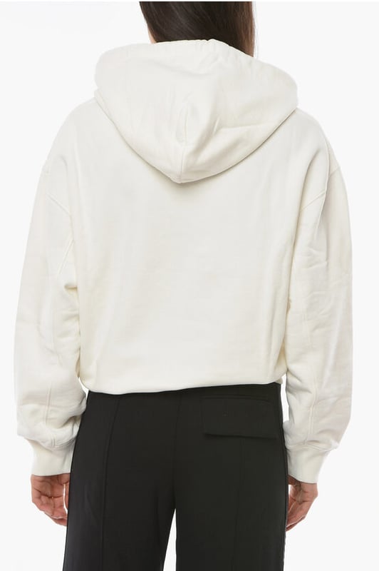 Primavera-Verano, Blanco, Capucha, Cintura con cordón, Logotipo, Estampado, Mangas largas, Cepillado, Bajo elástico, Hecho en Portugal, Frescor natural, SAN VALENTÍN