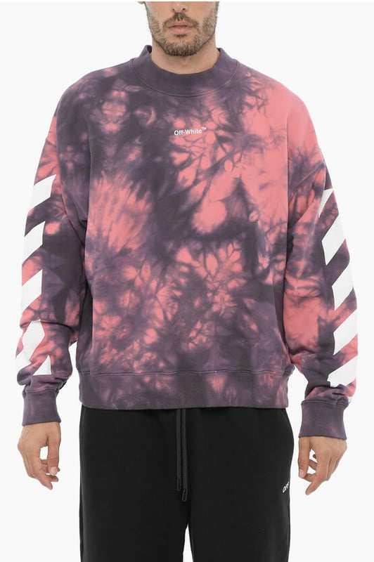 Primavera-Verano, Rosa, Morado, Cepillado, Logotipo, Mangas largas, Estampado, Cuello redondo, Hecho en Italia, SAN VALENTÍN