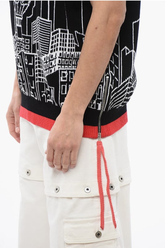 Lente-Zomer, Borduurwerk, V-hals, Zwart, Mouwloos