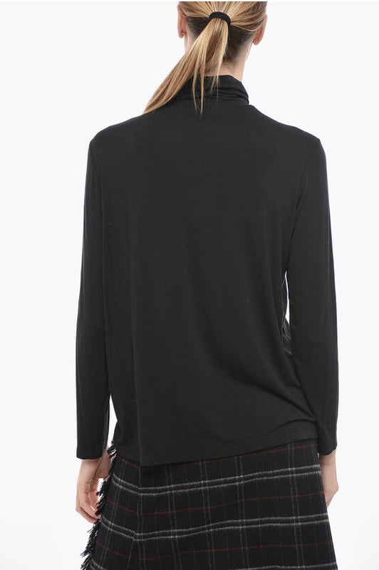 Otoño-Invierno, Negro, Punto ligero, Cuello alto, REGALO DE NAVIDAD, SAN VALENTÍN