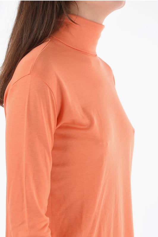 Punto ligero, Mangas largas, Punto, Cuello alto, Hecho en Portugal, Primavera-Verano, Naranja, SAN VALENTÍN
