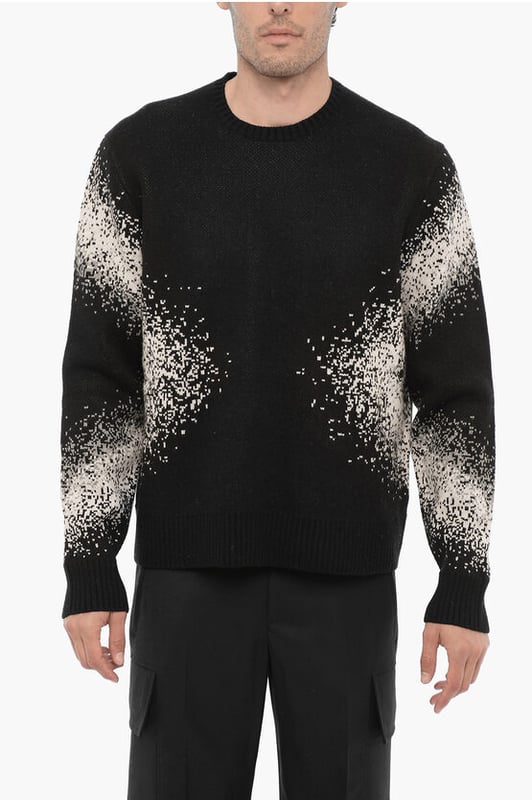 Otoño-Invierno, Blanco y negro, Manga larga, Punto grueso, Punto, Escote redondo, REGALO DE NAVIDAD, SAN VALENTÍN, Corte ajustado