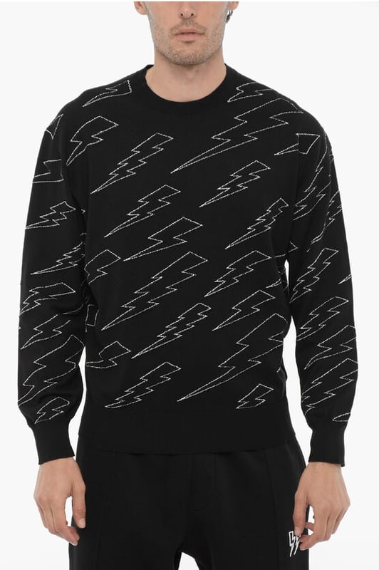 Otoño-Invierno, Negro, Punto ligero, Manga larga, Bordado, Punto, Escote redondo, REGALO DE NAVIDAD, SAN VALENTÍN, Corte blusón