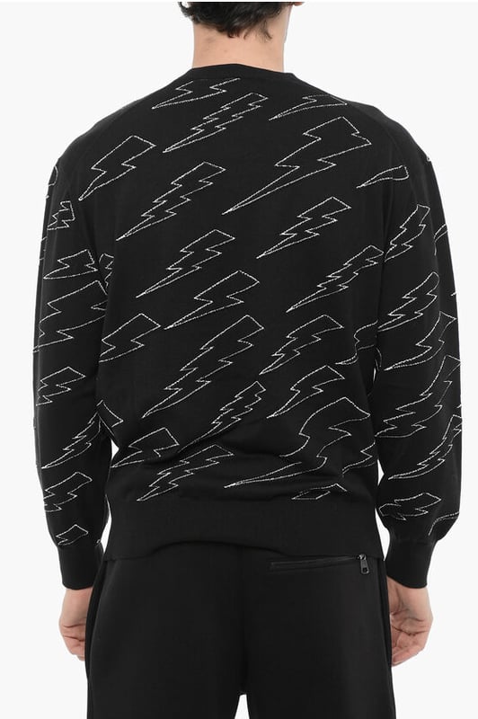 Otoño-Invierno, Negro, Punto ligero, Manga larga, Bordado, Punto, Escote redondo, REGALO DE NAVIDAD, SAN VALENTÍN, Corte blusón