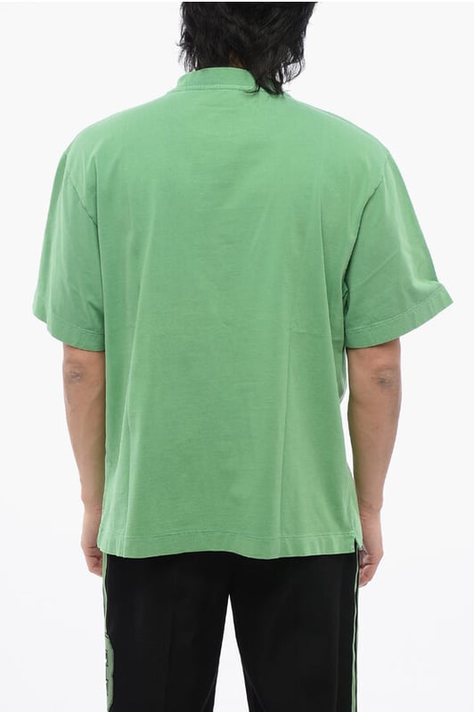Frescor sin esfuerzo, Primavera-Verano, Hecho en Portugal, Manga corta, Logotipo, Estampado, Cuello redondo, Verde, Jersey, Casual