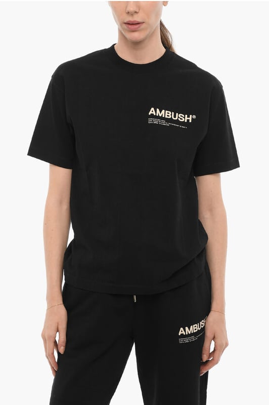 Primavera-Verano, Negro, Logotipo, Mangas cortas, Jersey, Estampado, Hecho en Italia, Cuello redondo