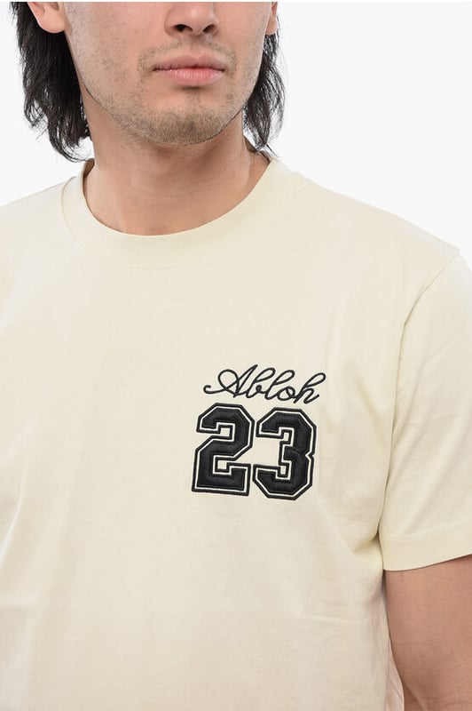 Frescor sin esfuerzo, Primavera-Verano, Manga corta, Logotipo, Beige, Bordado, Cuello redondo, Hecho en Portugal, Jersey, Casual, MATIZES TERRALES