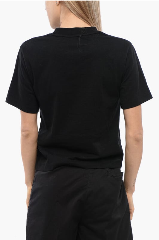 Otoño-Invierno, Negro, Cuello redondo, Hecho en Portugal, Estampado, Logotipo, Manga corta, REGALO DE NAVIDAD, Jersey, Corte ajustado