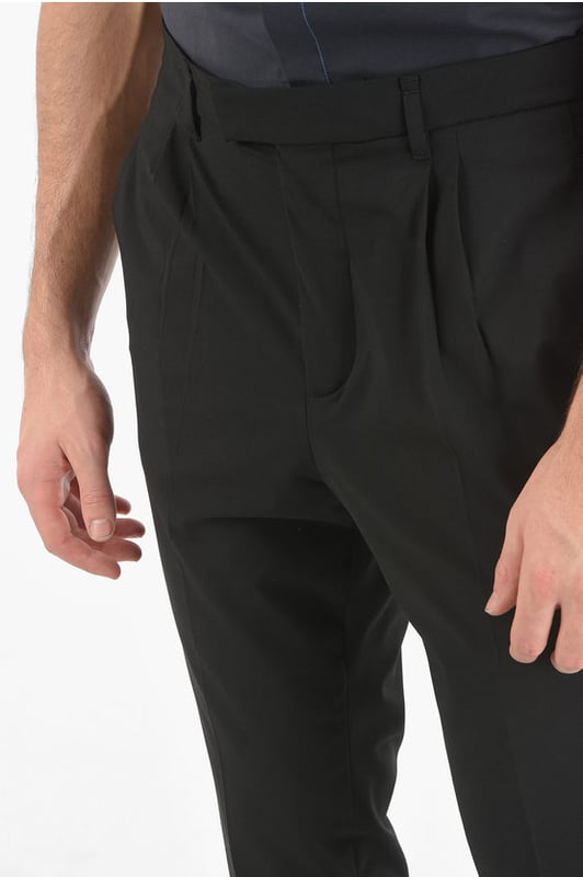 Primavera-Verano, Negro, 4 bolsillos, Hecho en Portugal, Trabillas para cinturón, Cintura baja, SAN VALENTÍN, Look festivo, Holgado, Tiro bajo