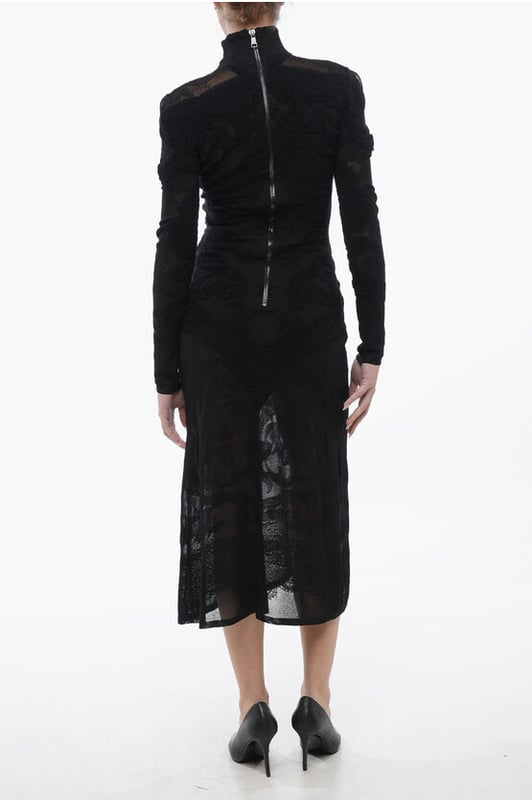 Primavera-Verano, Negro, Mangas largas, Hecho en Italia, Chic, TRANSPARENTE