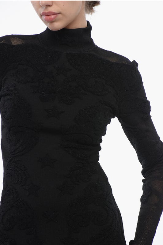 Primavera-Verano, Negro, Mangas largas, Hecho en Italia, Chic, TRANSPARENTE