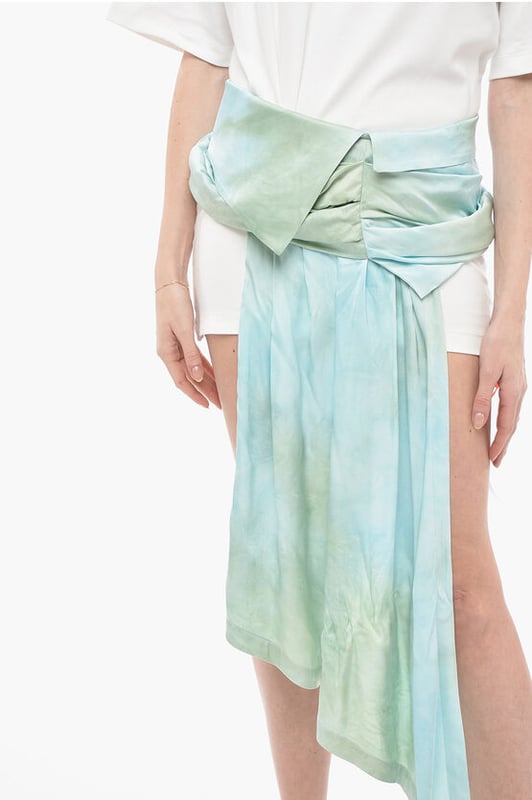 STREET CHIC, Tonos de primavera, Primavera-Verano, Azul claro, Minifalda, Mangas cortas, Hecho en Italia, Bordado