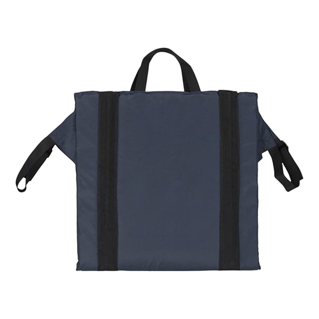 100% Polyester. Pockets: Mesh Pocket. Back Rest, Padded Back. Carry Handle, Foldable, Padded Base. Lightweight. Design: Logo, Plain.