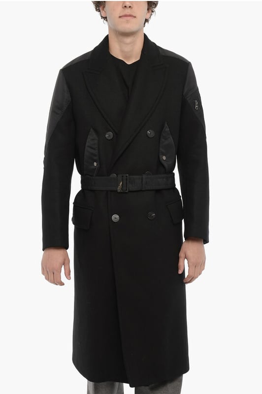 Herbst-Winter, Präferenzieller Ursprung in der EU (FTA/TCA), Schwarz, Knöpfe, Ärmel mit Knöpfen, Gürtel, Lange Ärmel, 4 Taschen, Innentasche, Brusttasche, Logo, Reißverschluss, Gefüttert, Made in Italy, Pattentasche, Frontverschluss, Slim Fit