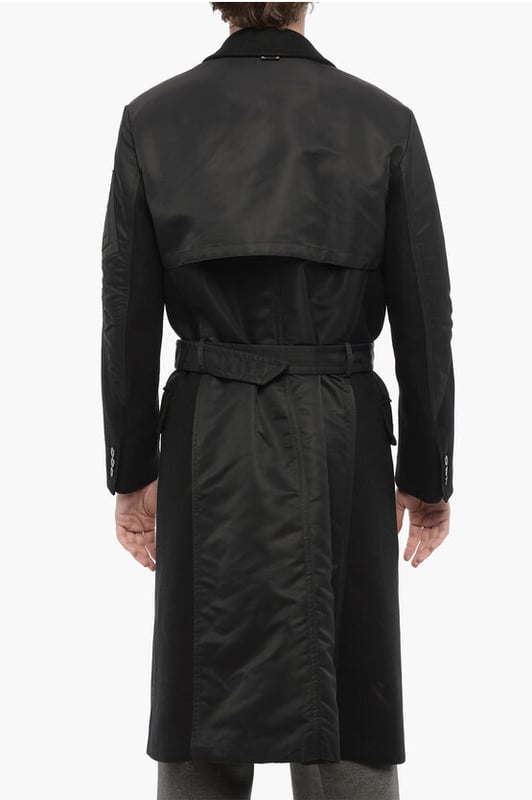 Herbst-Winter, Präferenzieller Ursprung in der EU (FTA/TCA), Schwarz, Knöpfe, Ärmel mit Knöpfen, Gürtel, Lange Ärmel, 4 Taschen, Innentasche, Brusttasche, Logo, Reißverschluss, Gefüttert, Made in Italy, Pattentasche, Frontverschluss, Slim Fit
