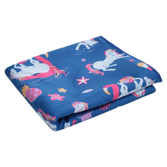 100% Polyester. Fabric: Microfibre. Length: 150cm. Width: 85cm. Design: Ice Cream, Printed, Seashell, Unicorn, Orange. Antibacterial, Lightweight, Odour-Free.