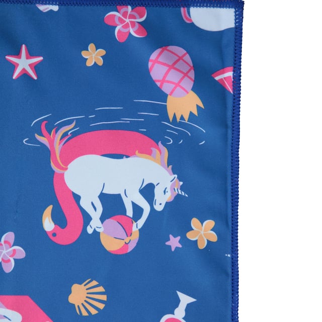 100% Polyester. Fabric: Microfibre. Length: 150cm. Width: 85cm. Design: Ice Cream, Printed, Seashell, Unicorn, Orange. Antibacterial, Lightweight, Odour-Free.