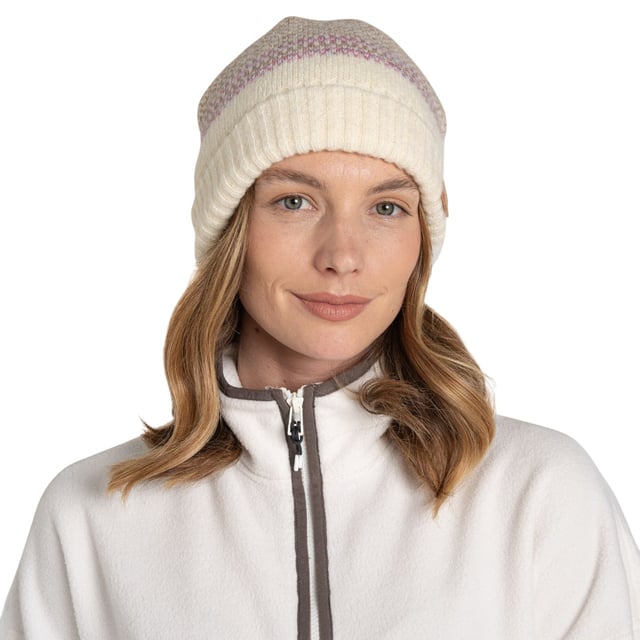 Material: Recycled Polyester, Wool Blend, Yarn. Lining: Microfleece. Design: Logo. Ribbed Cuff, Turned Up Cuff.