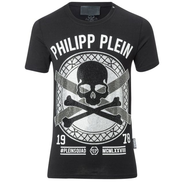 Verrijk je garderobe met dit stijlvolle Philipp Plein Find Black T-shirt. Dit premium herenshirt, zorgvuldig vervaardigd in Zwitserland, toont de befaamde aandacht voor detail en het luxe vakmanschap van het merk. Een perfect statement piece dat tijdloze stijl combineert met exclusieve Europese kwaliteit. 90% katoen, 10% elastaan