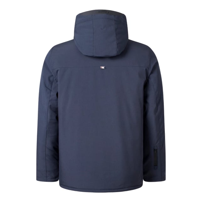Elevate your outerwear collection with the Aquascutum Active Navy Blue Shell Mid Parka Jacket. This technical masterpiece features premium "Shell" fabric construction, offering the perfect alternative to the Hydro Parka. Experience superior warmth with the luxurious Primaloft® 100% polyester internal padding, ensuring you stay comfortable in any weather condition. Part of the FW23 collection, this men's parka combines sophisticated style with advanced performance