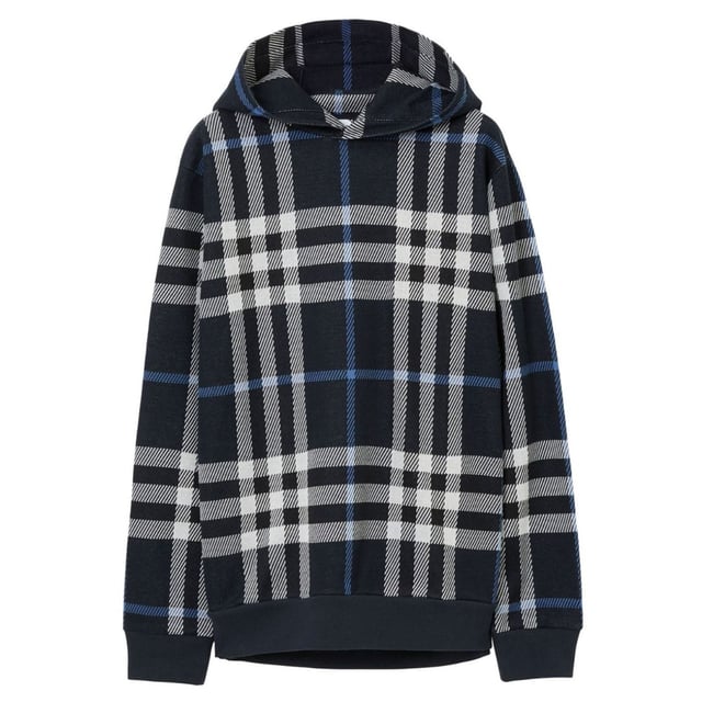Mantén la moda, la calidez y la comodidad con el jersey con capucha de Burberry. Esta elegante prenda cuenta con un práctico bolsillo frontal y está confeccionada en 100 % algodón para una sensación suave y acogedora. Realza tu look y siéntete abrigada todo el día con esta prenda imprescindible