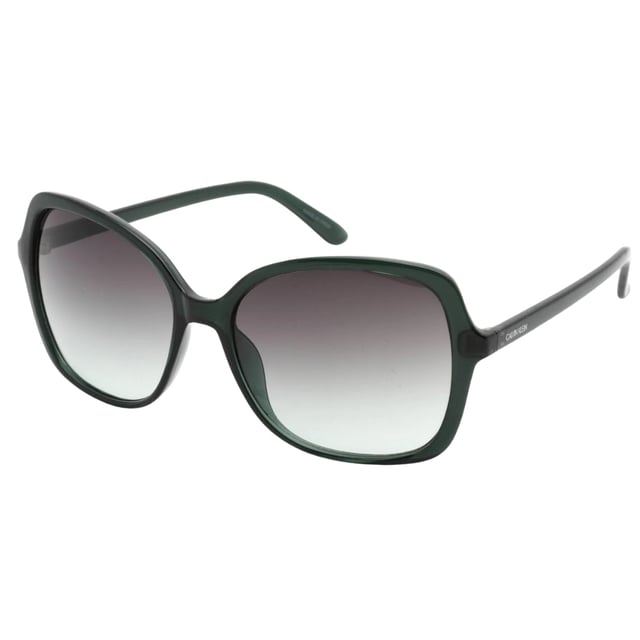 Calvin Klein's stunning Milky Emerald frames paired with sophisticated Grey Gradient lenses create the perfect fashion statement. These premium sunglasses feature a flattering 57x16x140 sizing that complements most face shapes, delivering both style and comfort that only Calvin Klein can offer. 100% Plastic