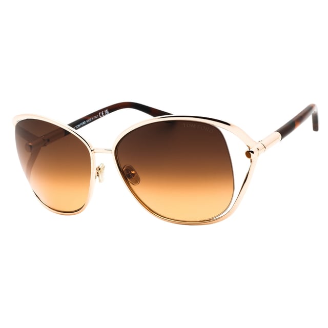 Tom Ford Marta Shiny Rose Gold Sunglasses combine luxury and style in one stunning accessory. The exquisite shiny rose gold frames catch the light beautifully, while the gradient brown lenses offer superior UV protection and a sophisticated look. These designer sunglasses aren't just a fashion statement-they're an investment in quality craftsmanship that elevates any outfit. Perfect for making a lasting impression whether you're at a summer event or enjoying a casual day out.62X16X120, 100% Metal, 62x16x120