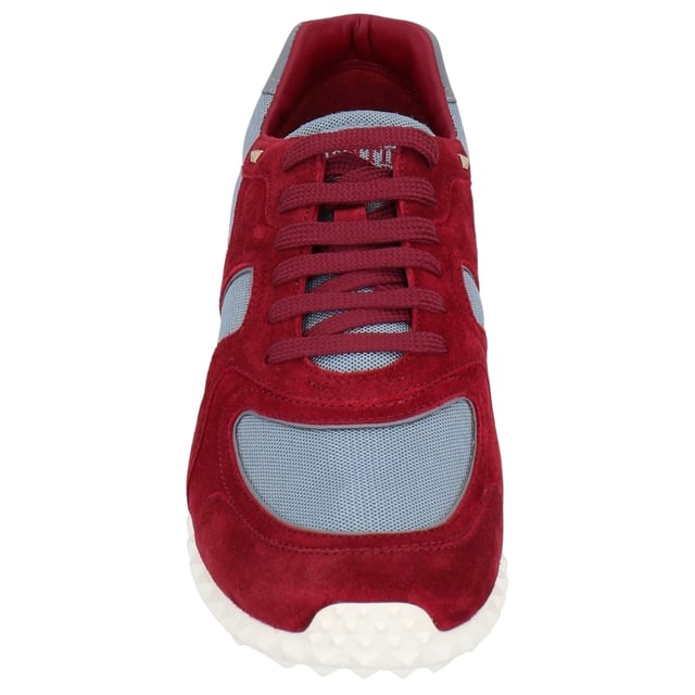 Elevate your style with these exquisite Valentino Burgundy/Blue Trainers. Crafted in Italy with meticulous attention to detail, these sophisticated men's shoes blend luxury and comfort for the discerning gentleman. The striking color combination makes these premium trainers an essential addition to your footwear collection. 100% Textile
