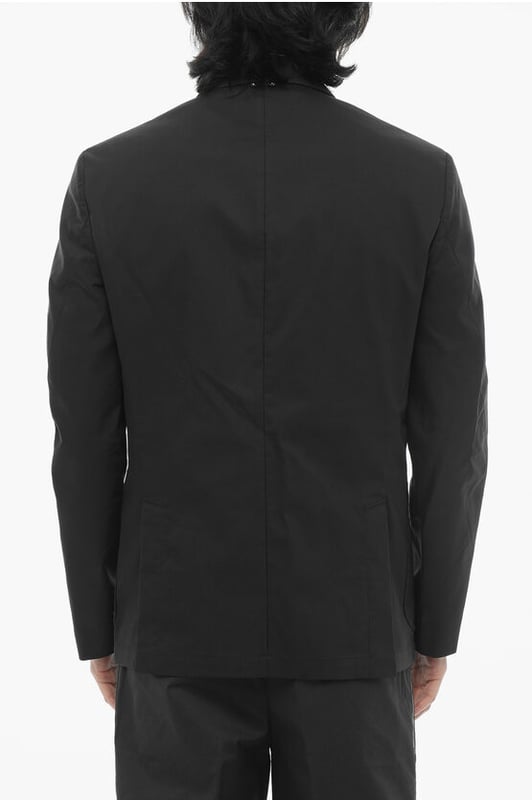 Primavera-Verano, Negro, Botones, 2 bolsillos, Mangas con botones, Manga larga, Sin forro, Chaqueta de abotonadura sencilla, Bolsillo en el pecho, Bolsillo de parche, NIGHT IS YOUNG, Look festivo, Corte ajustado