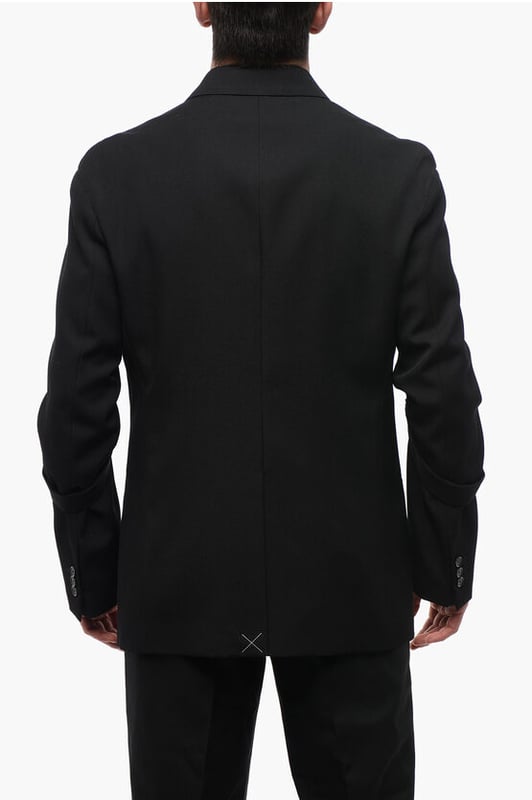 Primavera-Verano, Negro, Botones, Mangas con botones, Mangas largas, Forrado, 2 bolsillos, Bolsillo en el pecho, Bolsillo interior, Chaqueta de abotonadura sencilla, Hecho en Italia, Casual, Bolsillo de ojal, Abertura trasera