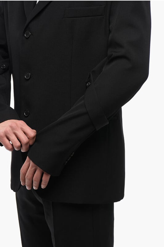 Primavera-Verano, Negro, Botones, Mangas con botones, Mangas largas, Forrado, 2 bolsillos, Bolsillo en el pecho, Bolsillo interior, Chaqueta de abotonadura sencilla, Hecho en Italia, Casual, Bolsillo de ojal, Abertura trasera