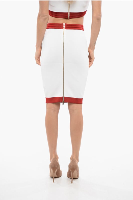 Primavera-Verano, Elástico, Botones, Cierre de cremallera, Estilo lápiz, Hecho en Francia, Chic
