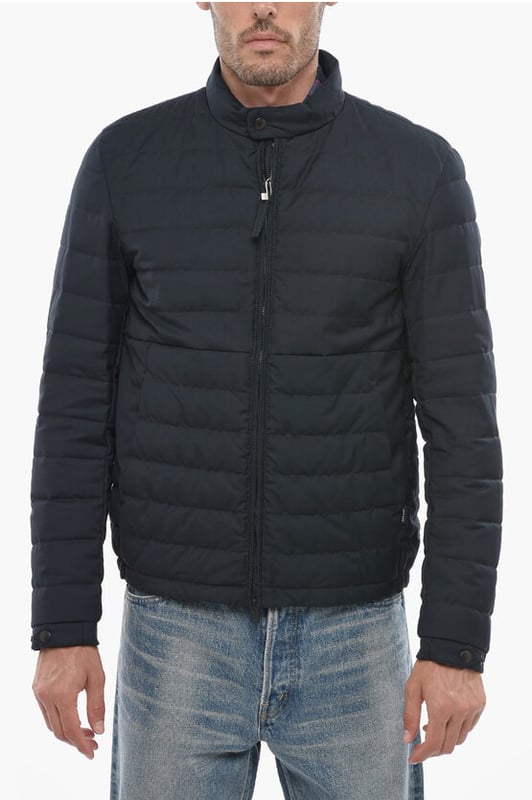 Herfst-winter, Blauw, Lange mouwen, Gewatteerde voering, Logo, Gevoerd, Binnenzak, Sluiting aan de voorkant, Ritssluiting, Ritssluiting, PUFFER JACKETS