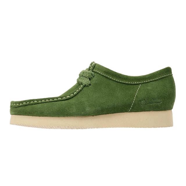 thumbnail image 2 of Clarks Men's Wallabee Moccasin Shoes - Green Suede, FTR2Lo - Comfortable Casual Dress Shoes 2 of 5