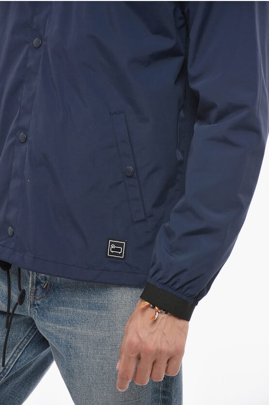 Herbst-Winter, Blau, Knöpfe, Lange Ärmel, Brusttasche, 2 Taschen, Reißverschluss, Frontverschluss, REGENTAGE