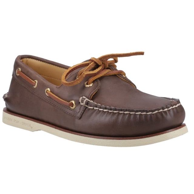 Die Gold Cup Authentic Original 2-Eye Bootsschuh repräsentiert den Höhepunkt einer Tradition, die sich über neun Jahrzehnte erstreckt. Hergestellt aus hochwertigem Vollnarbenleder mit Lammfellfutter, verfügen diese Bootsschuhe über unser charakteristisches 360°-Schnürsystem.