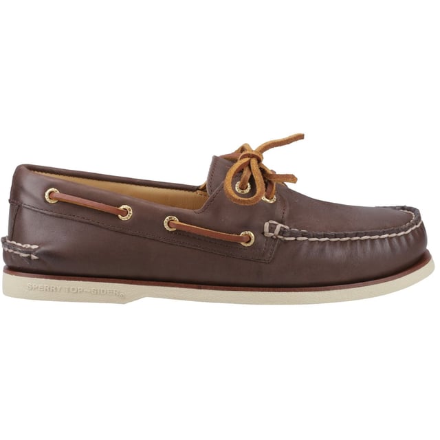Die Gold Cup Authentic Original 2-Eye Bootsschuh repräsentiert den Höhepunkt einer Tradition, die sich über neun Jahrzehnte erstreckt. Hergestellt aus hochwertigem Vollnarbenleder mit Lammfellfutter, verfügen diese Bootsschuhe über unser charakteristisches 360°-Schnürsystem.